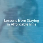 Lessons from Staying in Affordable Inns